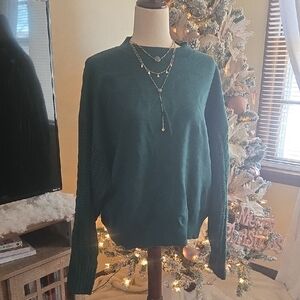 Vici Teal Crew Neck Sweater
